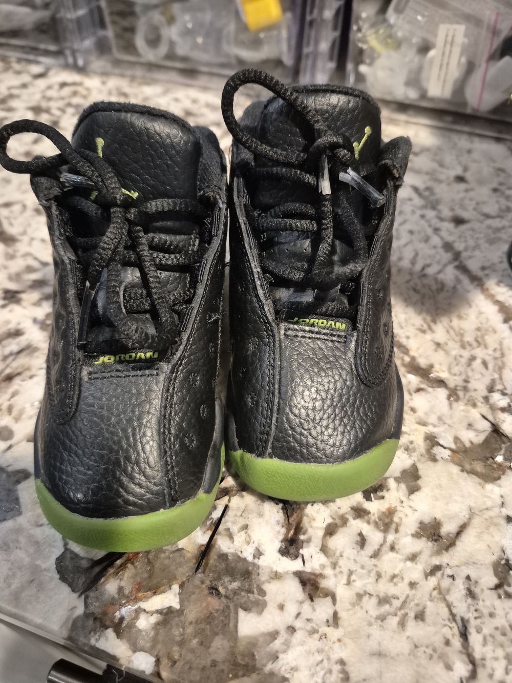 Kids Black and GreenBasketball Sneakers - Jordan 6c Does Not Have Original Box